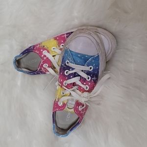 🚩Little girls size 12 custom painted Galaxy converse